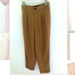 Zara Tapered Menswear inspired pants in Tan